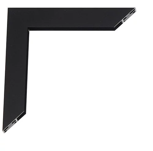 Alu Bilderrahmen Sergio 30x45 cm | Schwarz glänzend, Rücken gebürstet | Normalglas (2 mm)