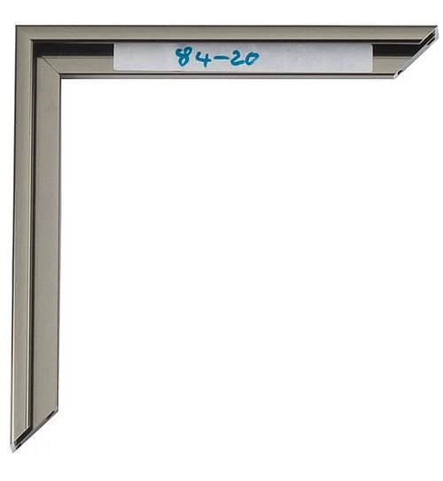 Cadre en aluminium Carlos sur mesure gris contraste brillant, dos brossé | verre standard (2 mm)