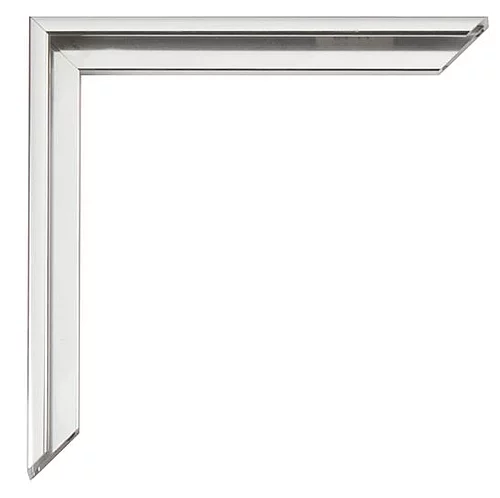Cadre en aluminium Carlos sur mesure argent brillant, dos brossé | verre standard (2 mm)