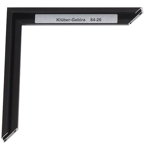 Cadre en aluminium Carlos 20x30 cm | noir brillant, dos brossé | verre standard (2 mm)