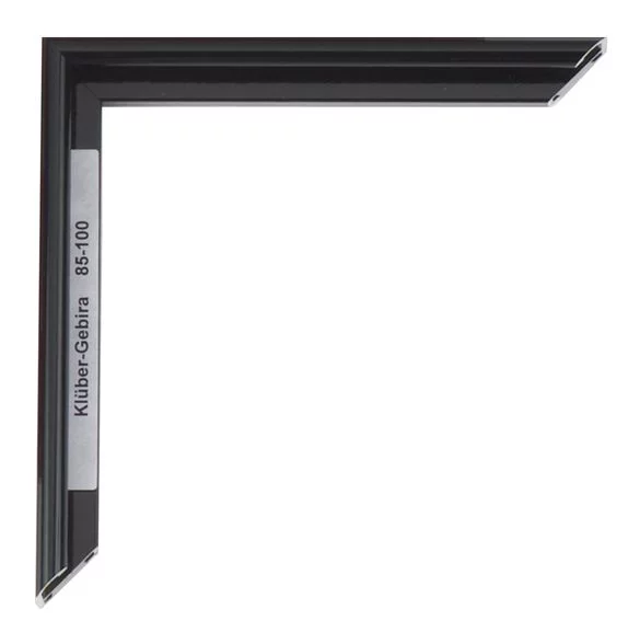 Cadre en aluminium Miguel sur mesure noir corbeau | verre standard (2 mm)