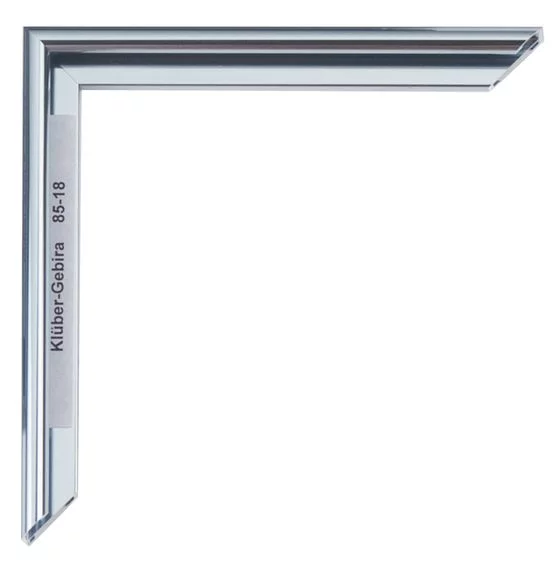 Cadre en aluminium Miguel 20x30 cm | bleu étain brillant, dos brossé | verre standard (2 mm)