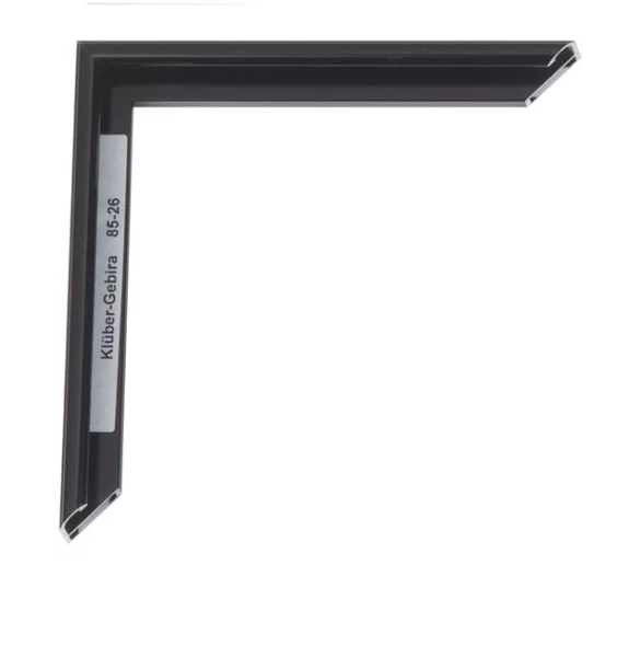 Cadre en aluminium Miguel 20x30 cm | noir brillant, dos brossé | verre standard (2 mm)