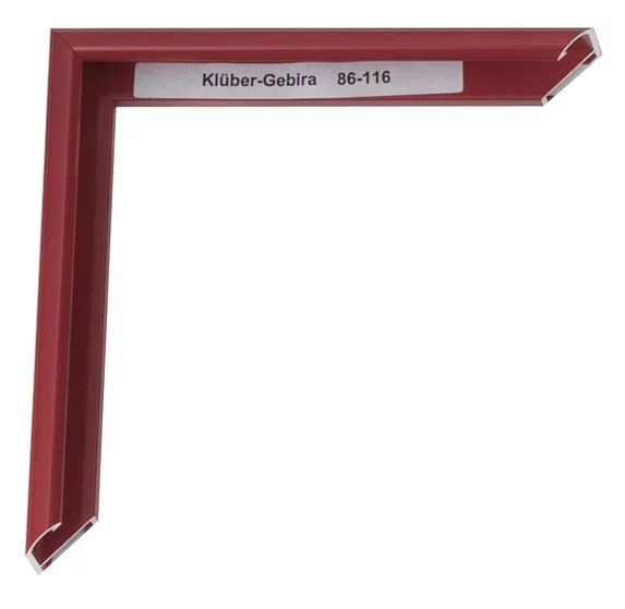 Alu Bilderrahmen Enzo Maßanfertigung Karminrot | Normalglas (2 mm)