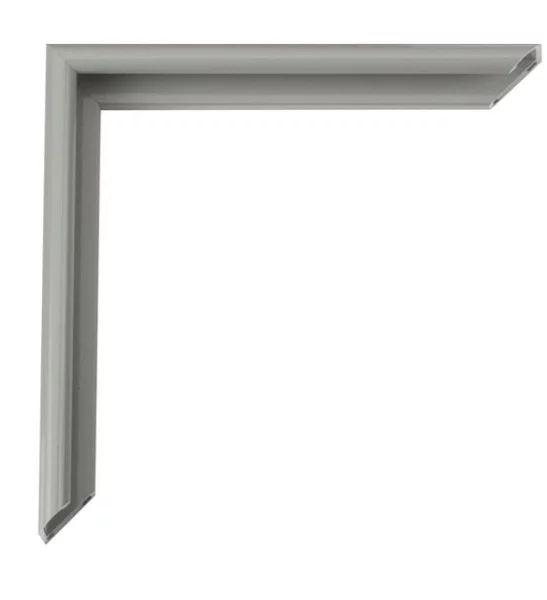 Alu Bilderrahmen Enzo Maßanfertigung Seehundsgrau | Normalglas (2 mm)