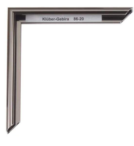 Alu-Bilderrahmen Enzo 20x30 cm | Kontrastgrau glänzend, Rücken gebürstet | Normalglas (2 mm)