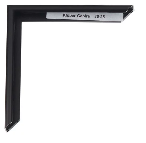 Alu-Bilderrahmen Enzo 20x30 cm | Schwarz matt, Rücken gebürstet | Normalglas (2 mm)