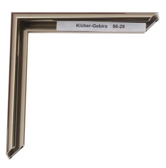 Alu Bilderrahmen Enzo 42x59,4 cm (A2) | Zinn glänzend, Rücken gebürstet | Normalglas (2 mm)