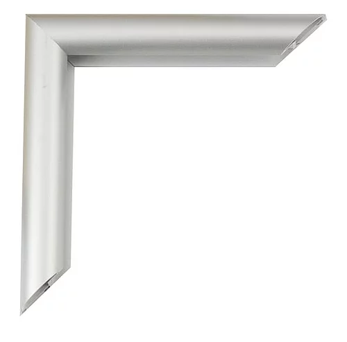 Cadre en aluminium Joel sur mesure argent satiné, dos brossé | verre standard (2 mm)