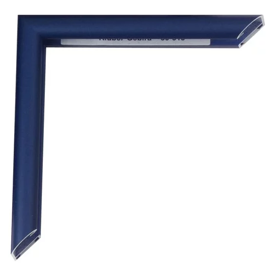 Cadre en aluminium Pedro sur mesure bleu de cobalt Florentin | verre antireflet mat (2 mm)