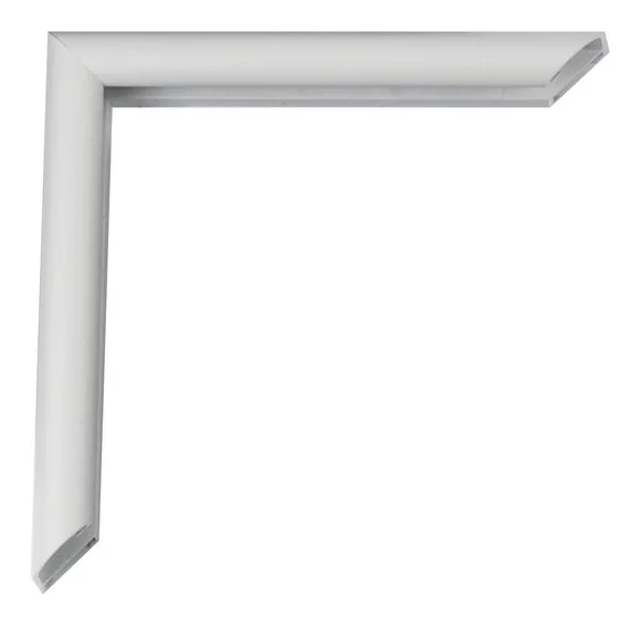Cornice in alluminio Pedro su misura bianco perla fiorentino | Vetro standard (2 mm)