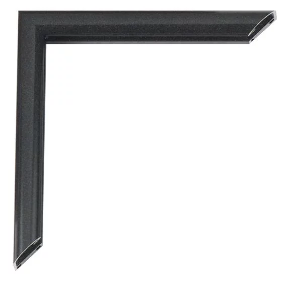 Alu-Bilderrahmen Pedro 42x59,4 cm (A2) | Geo-Schwarz | Normalglas (2 mm)