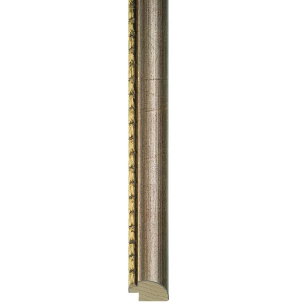 Houten kader Coslada op maat oudzilver met sierrand, antiek | normaal glas (2 mm)