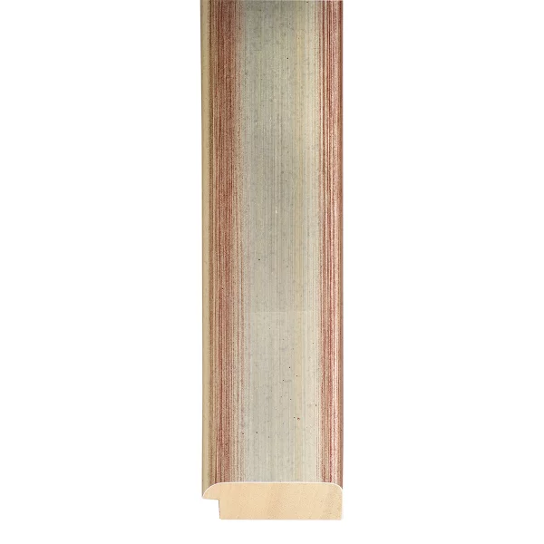 Holzrahmen Ceuta nach Mass Silber-Rotbraun | Normalglas (2 mm)