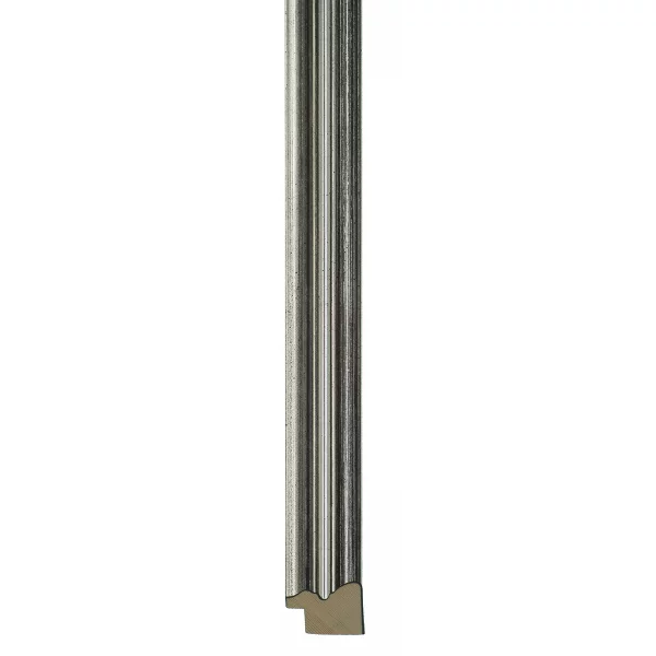 Cornice in legno Elda 59,4x84,1 cm (A1) | argento e nero decapato | Vetro sintetico (2 mm)