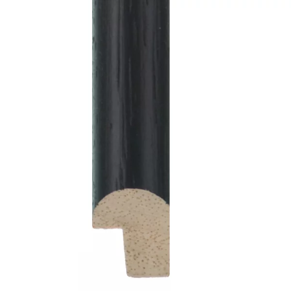 Holzrahmen Valladolid nach Maß Rundstab schwarz | Normalglas (2 mm)