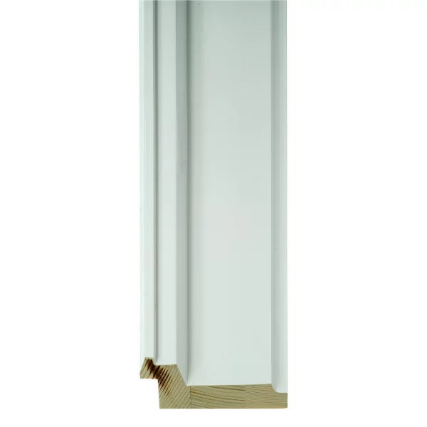 Houten kader Cartagena op maat wit | normaal glas (2 mm)