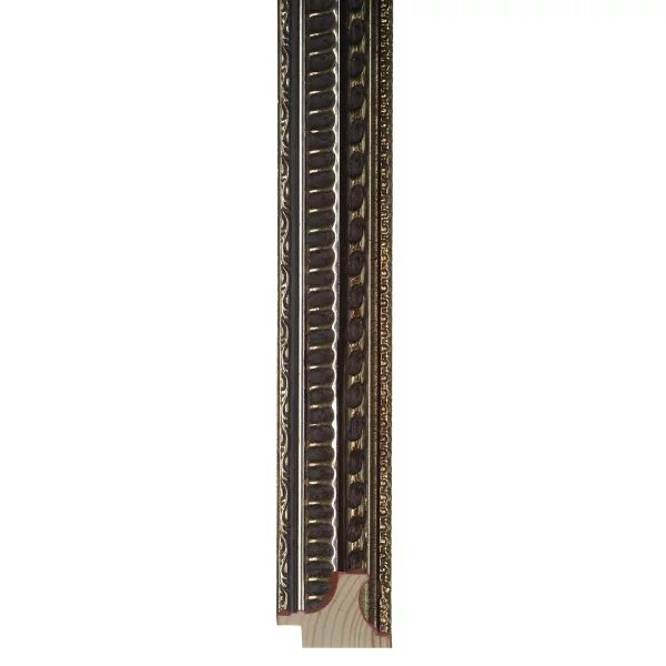 Cadre de style baroque Bilbao 42x59,4 cm (A2) | argent | verre standard (2 mm)