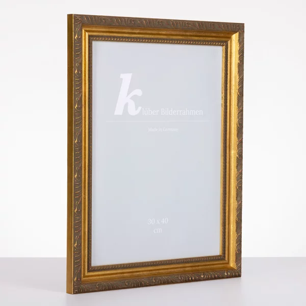 Cadre de style baroque Marbella sur mesure baguette stilé or | verre standard (2 mm)