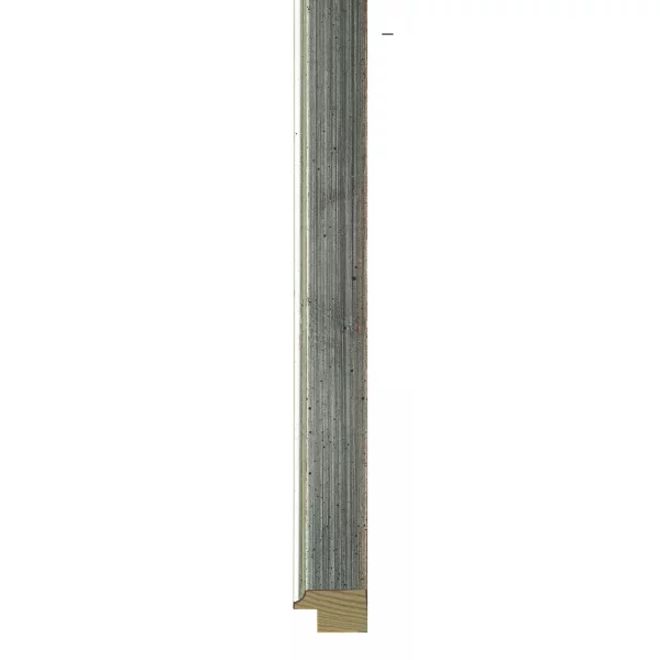 Cornice in legno Vilaflor su misura argento | Vetro standard (2 mm)