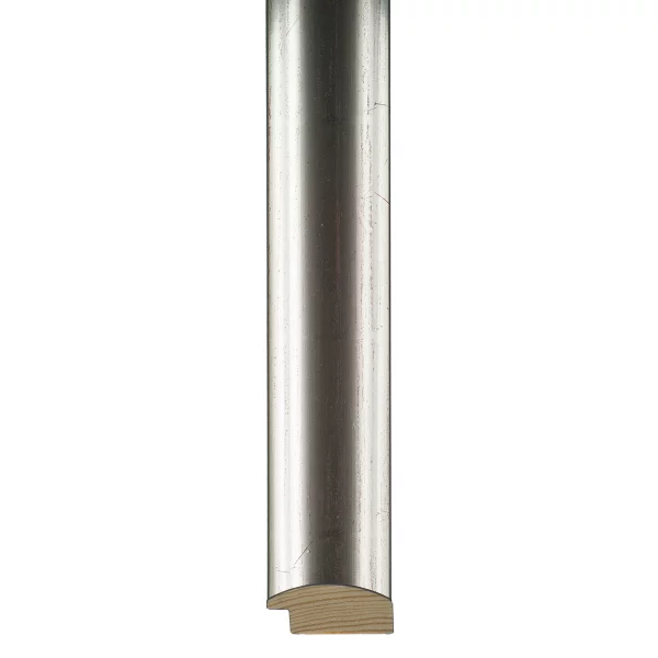 Houten kader Ferrol op maat imitatie witgoud, gefolieerd | normaal glas (2 mm)