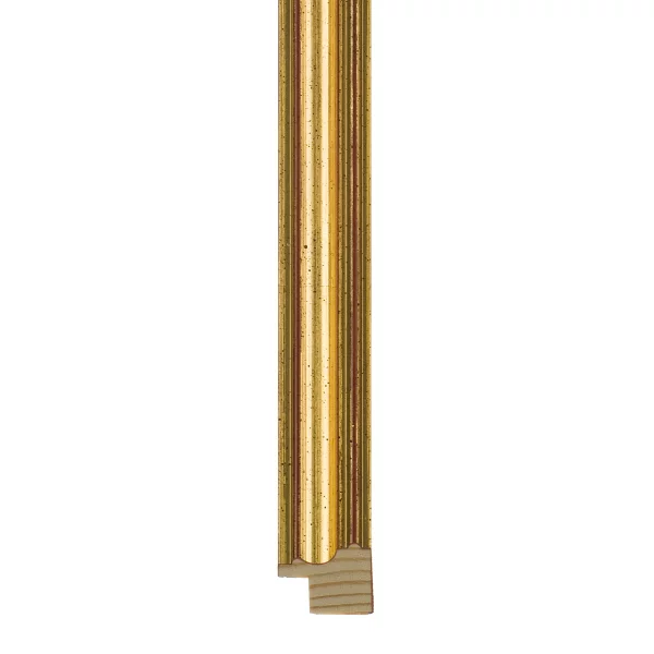 Cadre en bois Puntallana sur mesure or, rouge rouille | verre standard (2 mm)