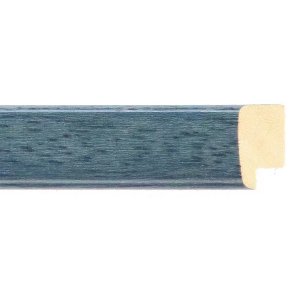 Cadre en bois Calvia sur mesure bleu | verre standard (2 mm)