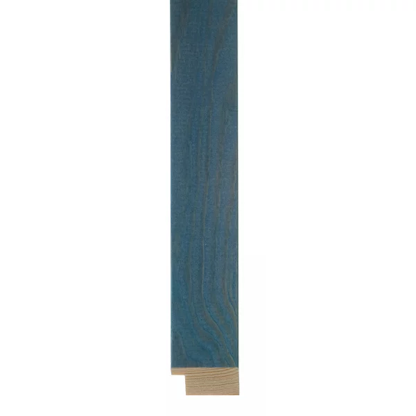 Holzrahmen Avila 50x60 cm | Holzmaserung, Graublau | Normalglas (2 mm)