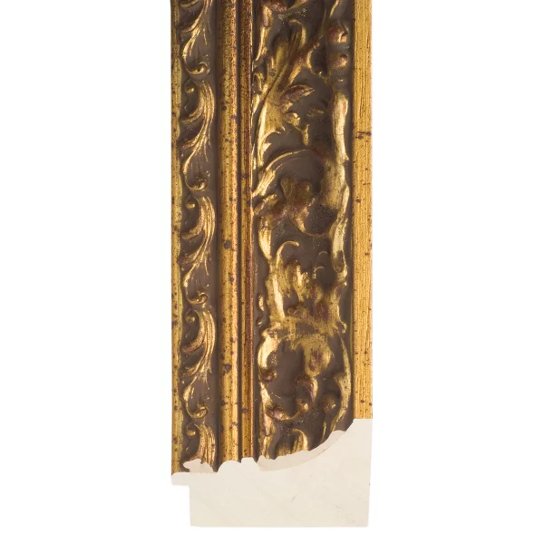 Barockrahmen Escorca 59,4x84,1 cm (A1) | Altgold,mit braunrotenTupfen | Kunstglas (2 mm)