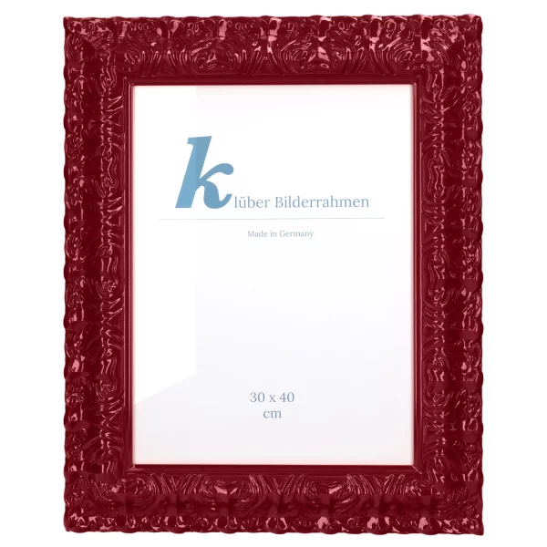 Barockrahmen Salamanca Color 70x100 cm | Burgundy (019) | Kunstglas (2 mm)