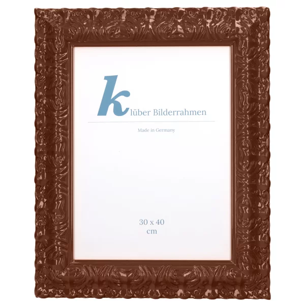 Barockrahmen Salamanca Color 50x60 cm | Chocolate (207) | Normalglas (2 mm)