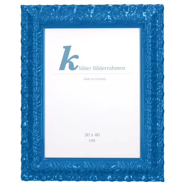 Barockrahmen Salamanca Color 50x60 cm | Cobalt Blue (096) | Normalglas (2 mm)