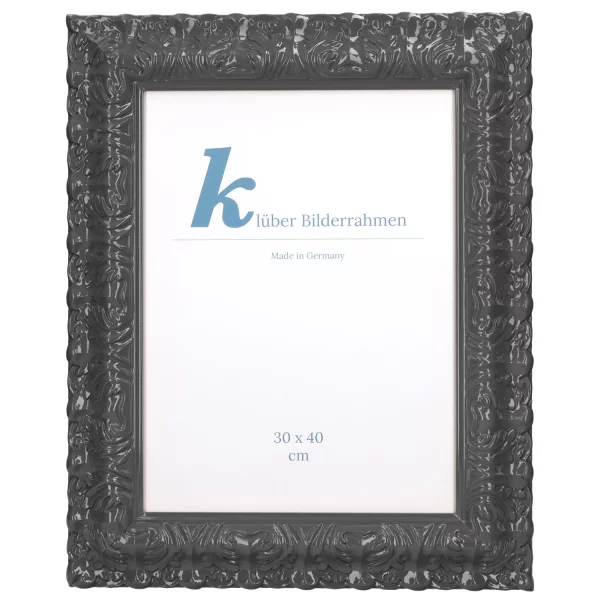 Barockrahmen Salamanca Color 50x60 cm | Dark Grey (221) | Normalglas (2 mm)