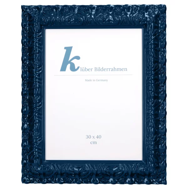 Barockrahmen Salamanca Color 70x100 cm | Indigo (105) | Kunstglas (2 mm)