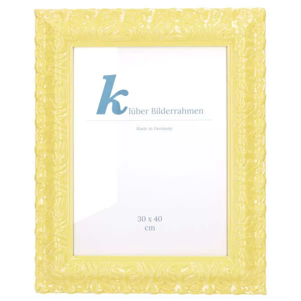 Barockrahmen Salamanca Color 50x60 cm | Ivory Yellow (001) | Normalglas (2 mm)