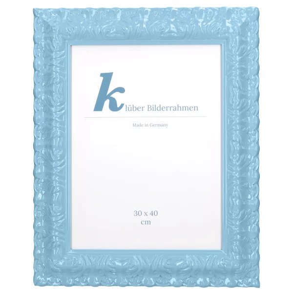 Barockrahmen Salamanca Color 70x100 cm | Light Blue (091) | Kunstglas (2 mm)