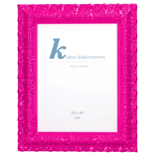 Barockrahmen Salamanca Color 70x100 cm | Neon Pink (234) | Kunstglas (2 mm)