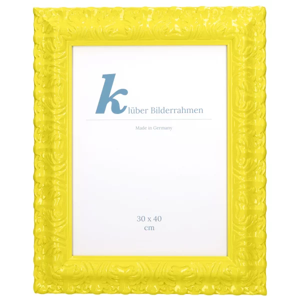 Barockrahmen Salamanca Color 50x60 cm | Neon Yellow (232) | Normalglas (2 mm)