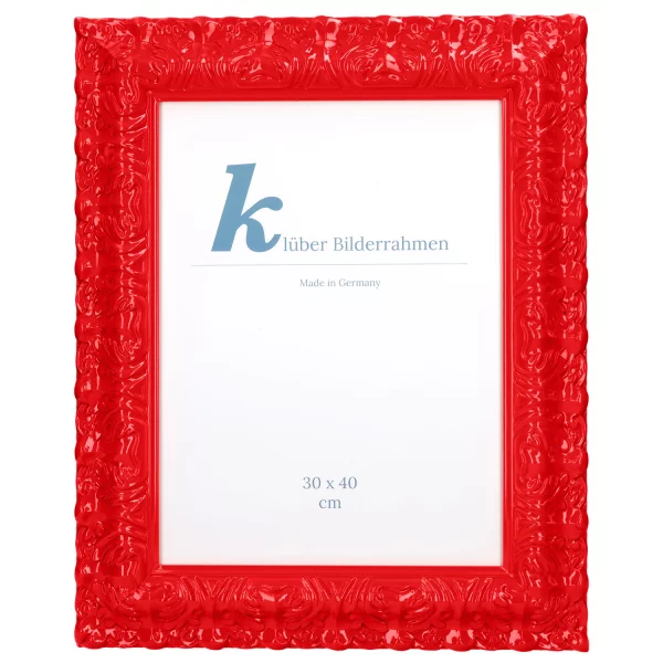 Barockrahmen Salamanca Color 70x100 cm | Red (016) | Kunstglas (2 mm)