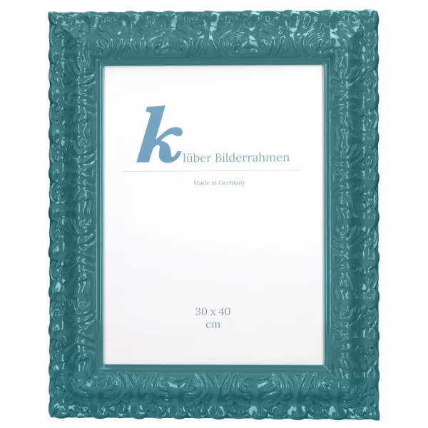 Barockrahmen Salamanca Color 50x60 cm | Teal (120) | Normalglas (2 mm)