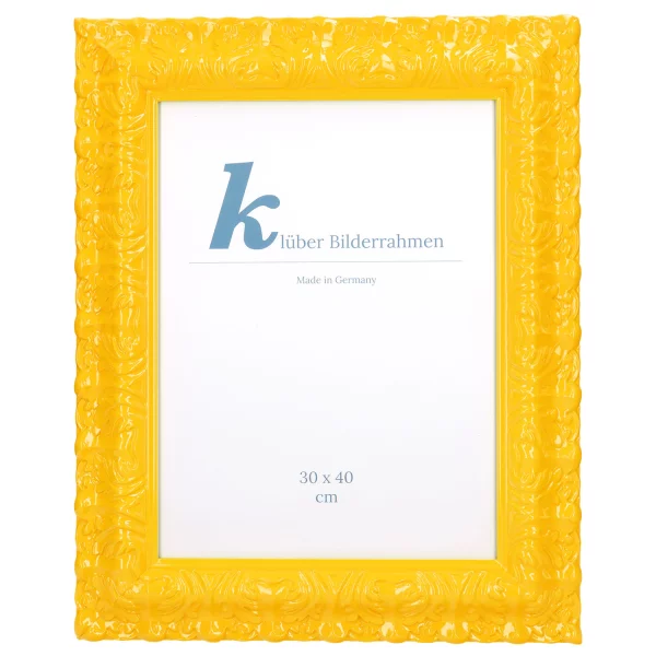Barockrahmen Salamanca Color 50x60 cm | Yellow (004) | Normalglas (2 mm)