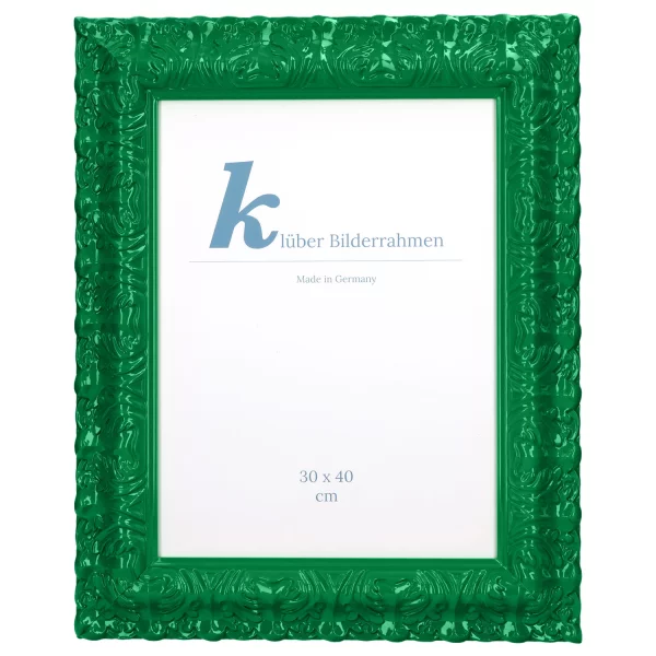Cadre de style baroque Salamanca Color sur mesure Emerald (160) | verre standard (2 mm)