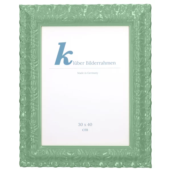 Cadre de style baroque Salamanca Color sur mesure Mint (132) | verre standard (2 mm)