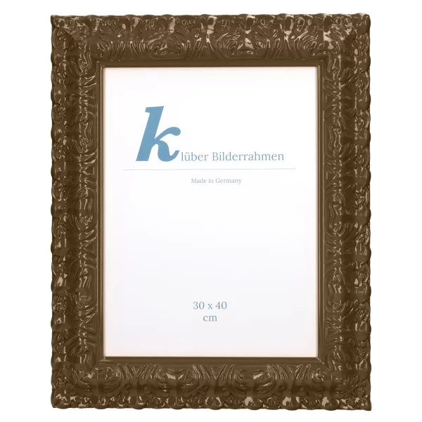 Cadre de style baroque Salamanca Color sur mesure Mocha (188) | verre standard (2 mm)