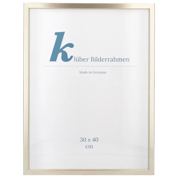 Cadre en bois Amarante 30x40 cm | or blanc | cadre vide (sans verre ni panneau arrière)