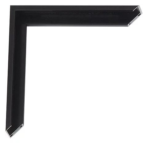 Aluminum kader Samuel 21x29,7 cm (A4) | zwart glanzend, zijkanten geborsteld | normaal glas (2 mm)