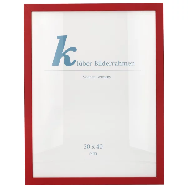 Cadre en bois Prisme sur mesure rouge | verre standard (2 mm)