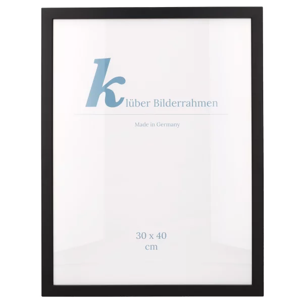 Cadre en bois Prisme sur mesure noir | verre standard (2 mm)