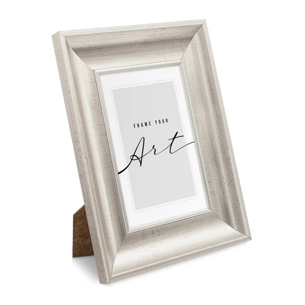 Kunststoff Bilderrahmen Amelia 18x24 cm | Silber | Kunstglas (2 mm)
