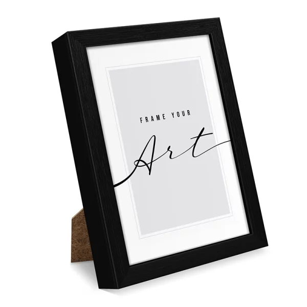 Cadre en plastique Gala 13x18 cm | noir brossé | verre synthétique (2 mm)